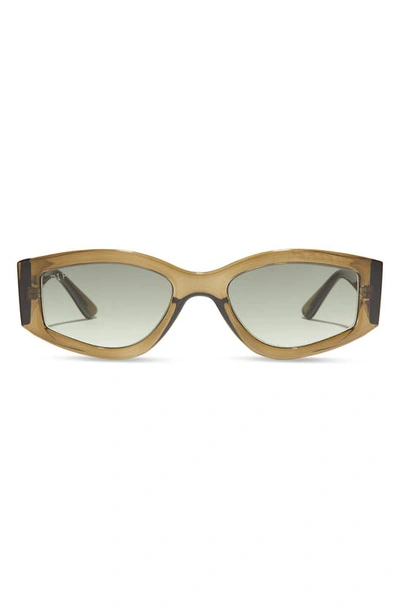 Diff 55mm Kai Slim Sunglasses In Milky Olive