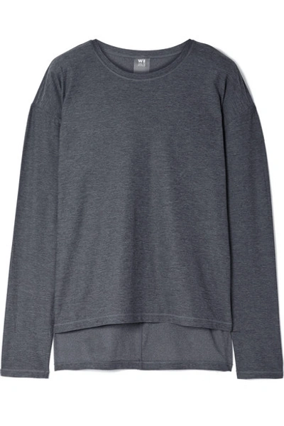 We/me The Foundation Asymmetric Stretch-jersey Top In Charcoal