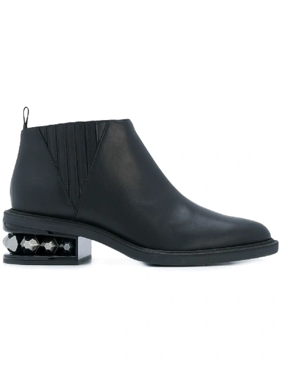 Nicholas Kirkwood Black Leather 35mm Suzi Chelsea Boots