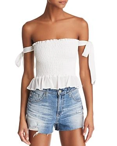 Sage The Label Daytripper Off-the-shoulder Top In Off White