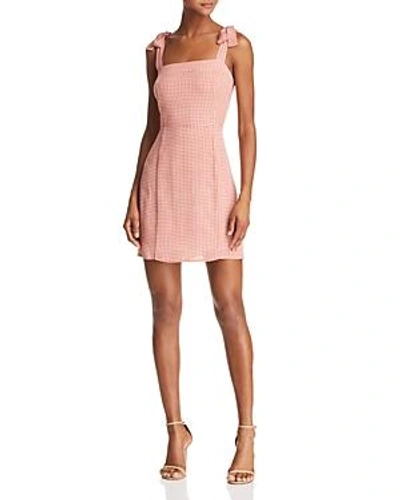 Sage The Label Positano Gingham Dress In Grapefruit