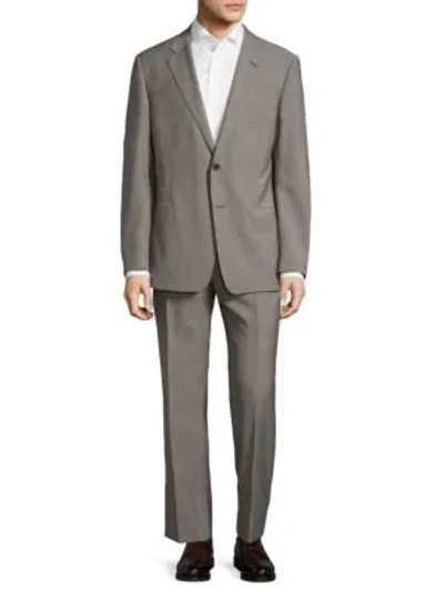 Armani Collezioni Regular-fit Notch-lapel Suit In Grey