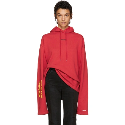 Vetements Red 'french Terry' Hoodie