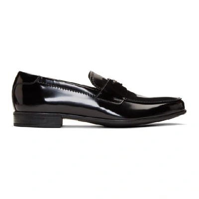 Prada Black Logo Loafers