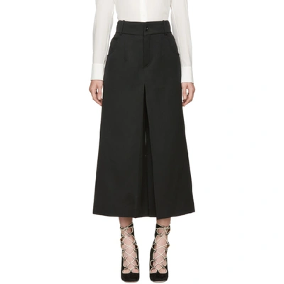 Chloé Black Crop Flare Trousers