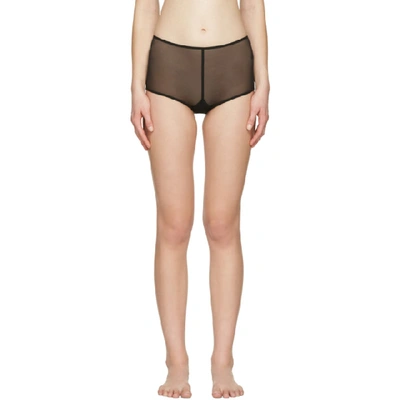 Ann Demeulemeester Black La Fille Do Edition Tulle Briefs In 099 Black