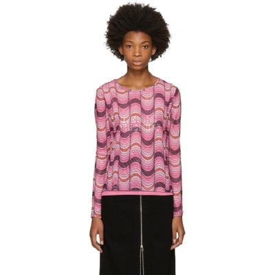 Opening Ceremony Pink Long Sleeve Double Layer T-shirt