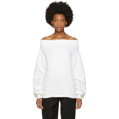 Opening Ceremony White Wool Off-the-shoulder Sweater