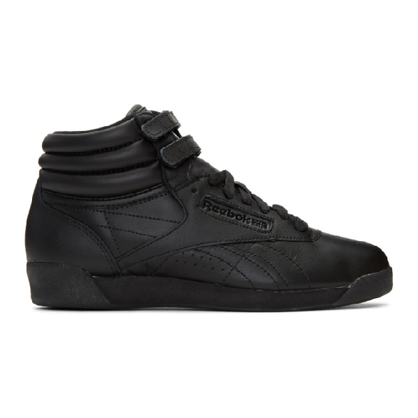 Reebok Classics Black Freestyle High-top Sneakers | ModeSens