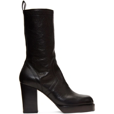 Rick Owens Black Chunky Creeper Boots | ModeSens