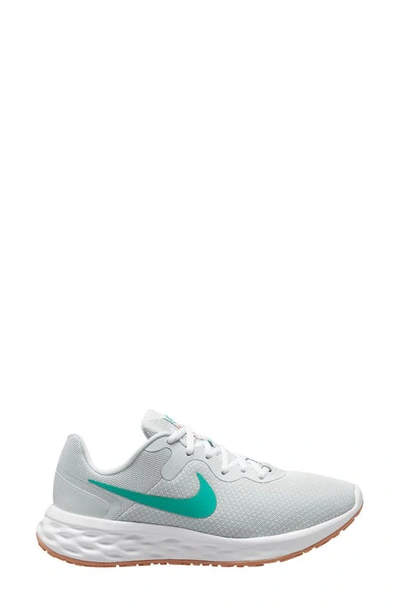 Nike Revolution 6 Running Shoe In Photon/ Jade/ White/ Red