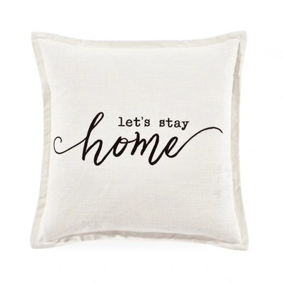 Lush Decor Let's Stay Home Script Decorative Pillow Cover