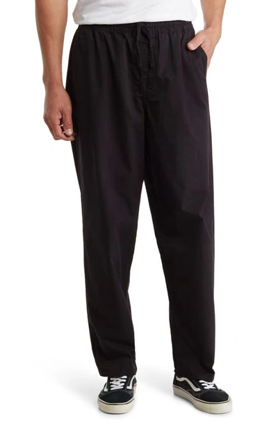 Vans Drawstring Waist Cotton Pants In Black