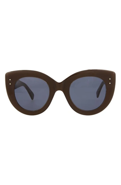 Alaïa 48mm Alaia Cat Eye Sunglasses In Brown Blue