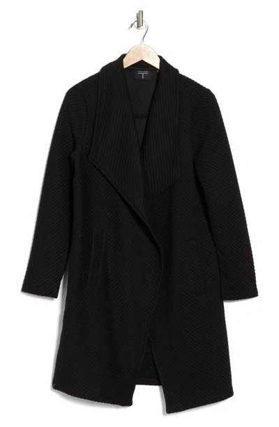 T Tahari Ottoman Waterfall Knit Topper In Black