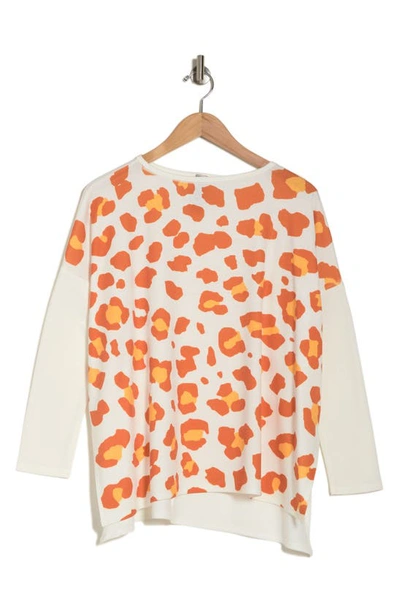 Go Couture Asymmetric Tunic In Leopard Multi