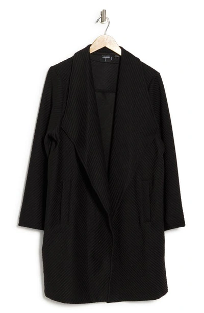 T Tahari Ottoman Waterfall Knit Topper In Black