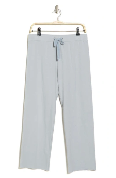 James Perse French Terry Raw Edge Sweatpants In Blue Fog