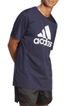 Adidas Originals Single Jersey Cotton Big Logo Graphic T-shirt In Ink/ White