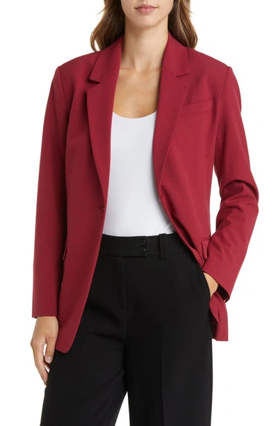 Nordstrom Boyfriend Blazer In Red Tibetan