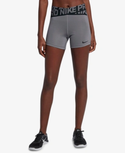 Nike Pro Dri-fit Shorts In Gunsmoke/black