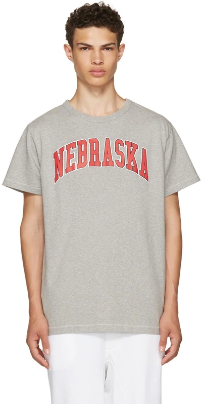 Off-white Grey Nebraska T-shirt In 0720 Melange  Grey R