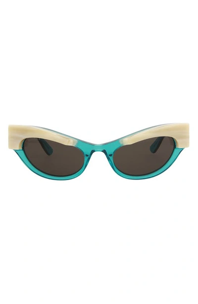 Gucci 52mm Cat Eye Sunglasses In Light Blue Grey