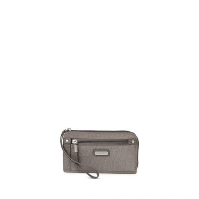 Baggallini Zip Around Rfid Wallet Wristlet In Grey