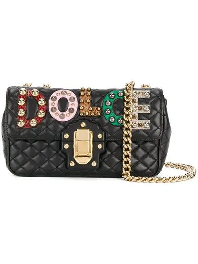 Dolce & Gabbana Black Quilted Lucia Bag In 80999