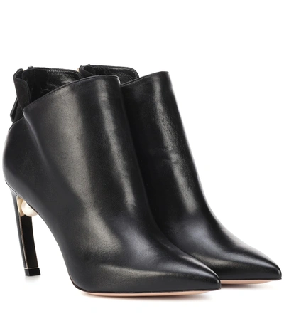 Nicholas Kirkwood Leather Ankle Boots In Black