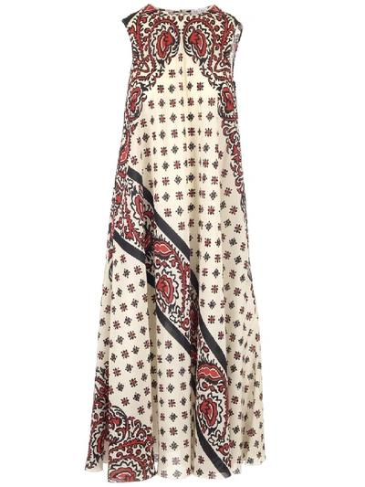 Red Valentino Sleeveless Swing Dress In Multi