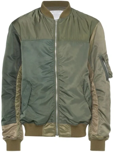 Children Of Discordance Ma-1 Panelled Bomber Jacket In Green