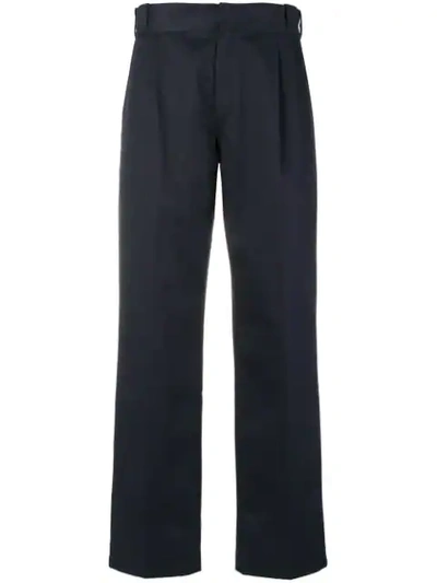 Gosha Rubchinskiy Structured High Waisted Trousers In Blue