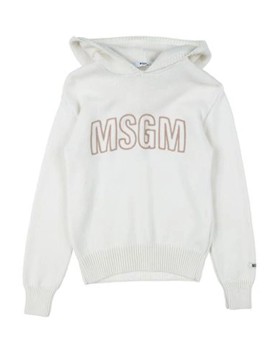 Msgm Babies'  Toddler Girl Sweater Cream Size 6 Virgin Wool, Acrylic In White