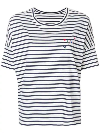 Chinti & Parker Striped Print T-shirt - Blue