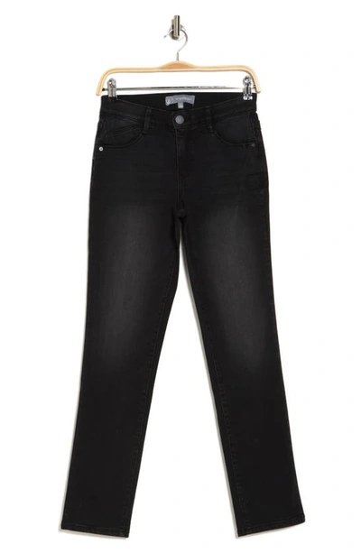 Wit & Wisdom 'ab'solution Straight Leg Jeans In Washed Black