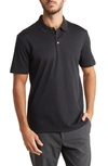 Theory Button Front Polo In Black