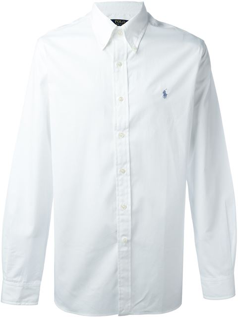 Polo Ralph Lauren Button Down Colour Shirt In White | ModeSens