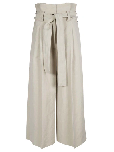 Stella Mccartney Oversize Cropped Trousers In Beige