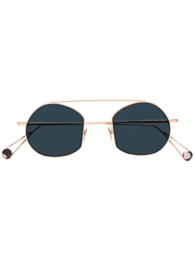Ahlem Victoires Round-frame Sunglasses In Metallic