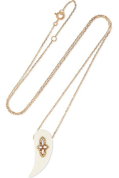 Pascale Monvoisin Sunday 9-karat Rose Gold Bakelite Necklace