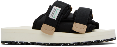 Suicoke Moto-cab-eco Touch-strap Sandals In Black