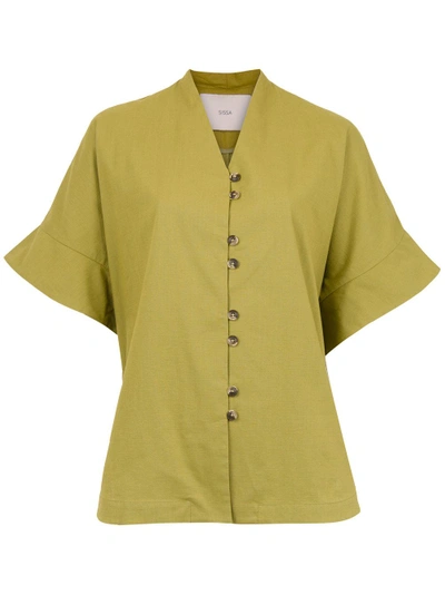 Sissa Wide Sleeves Blouse - Green