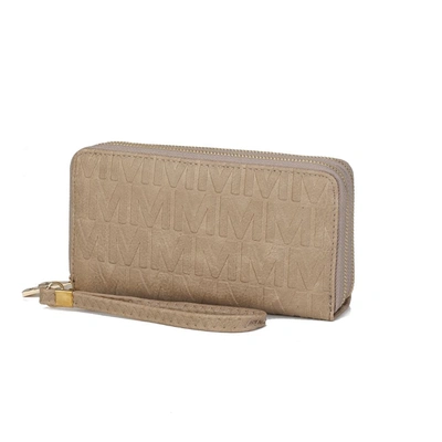 Mkf Collection By Mia K Aurora M Signature Wallet Handbag In Beige