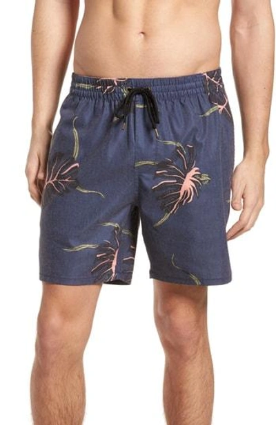 Globe Pointer Pool Shorts In Moonlight Blue