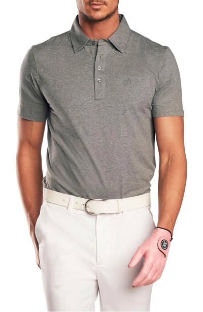 G/fore Essential Regular Fit Polo In Heather Grey