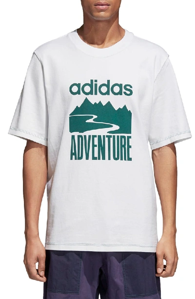 Adidas Originals Adventure Graphic T-shirt In White