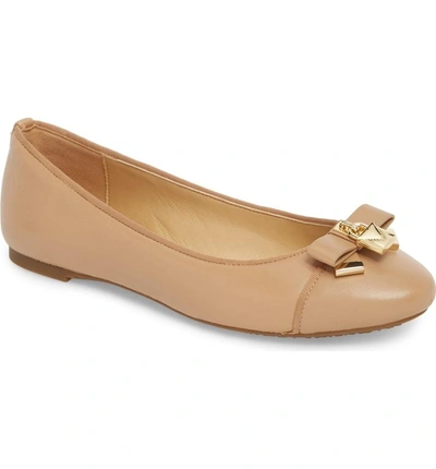 Michael Michael Kors Alice Ballet Flat In Toffee Leather