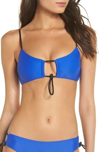 Chromat Sunset Bikini Top In Blue/ Black