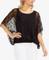 Vince Camuto Embroidered Eyelet Blouse In Rich Black